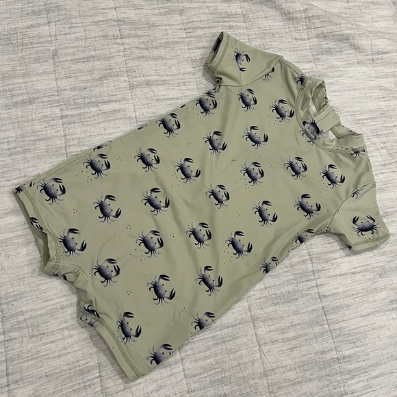 Crab One Piece Swim with Zipper, 18-24M - Picture 1 of 4